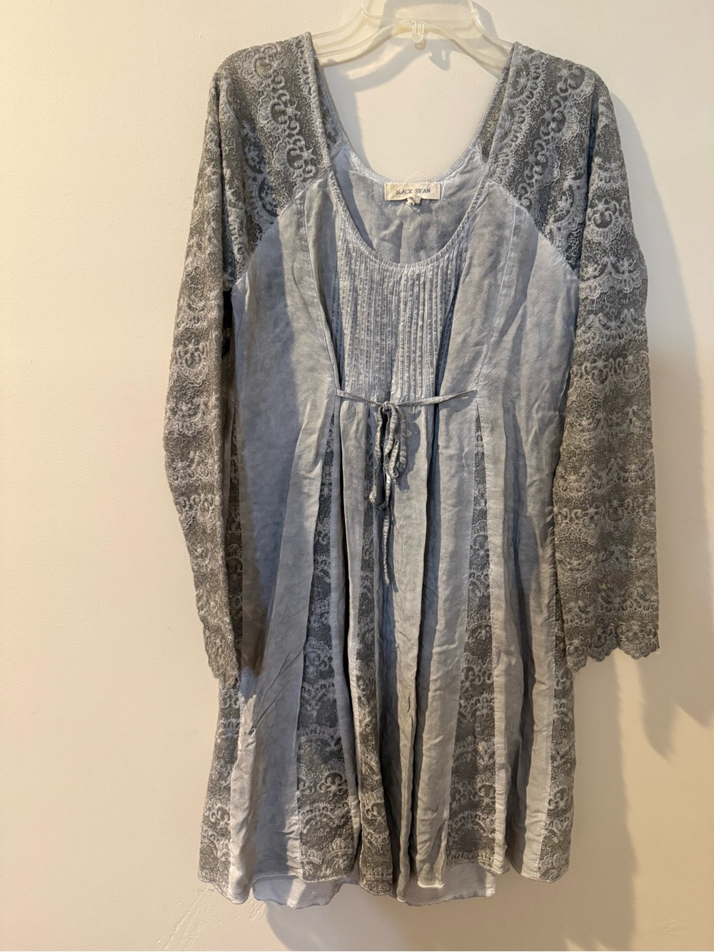 Black Swan Grey Batik Tie Dye Dress